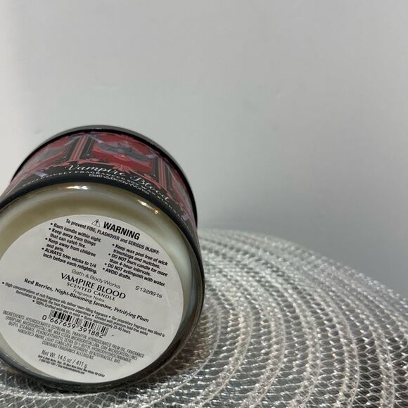 BBW Vampire Blood 3 Wick Scented Candle NWT - Picture 3 of 4